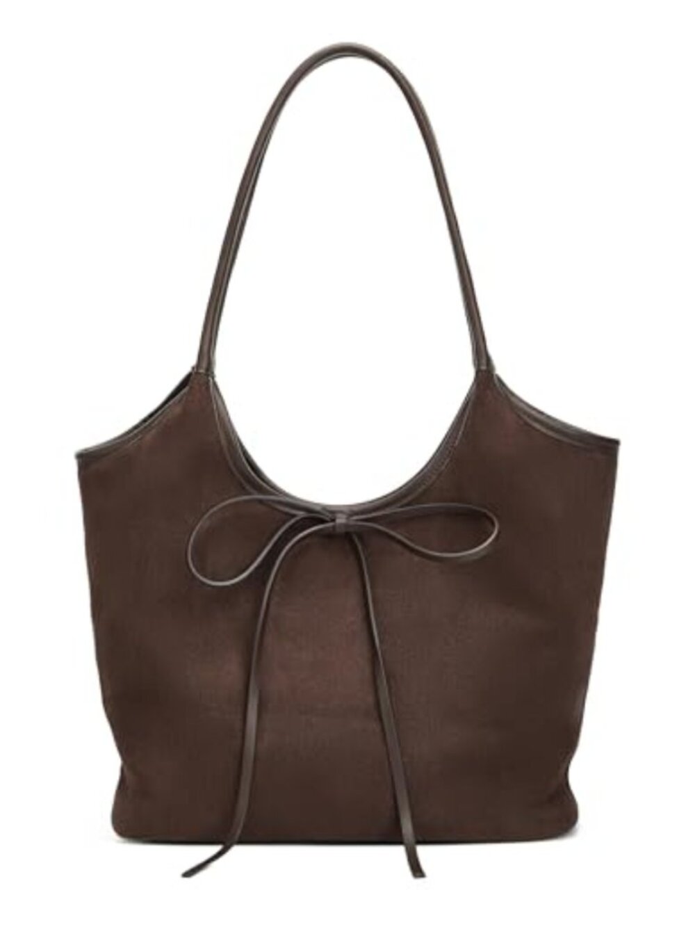 Suede PU Leather Hobo Shoulder Bag Large Satchel Tote Purse